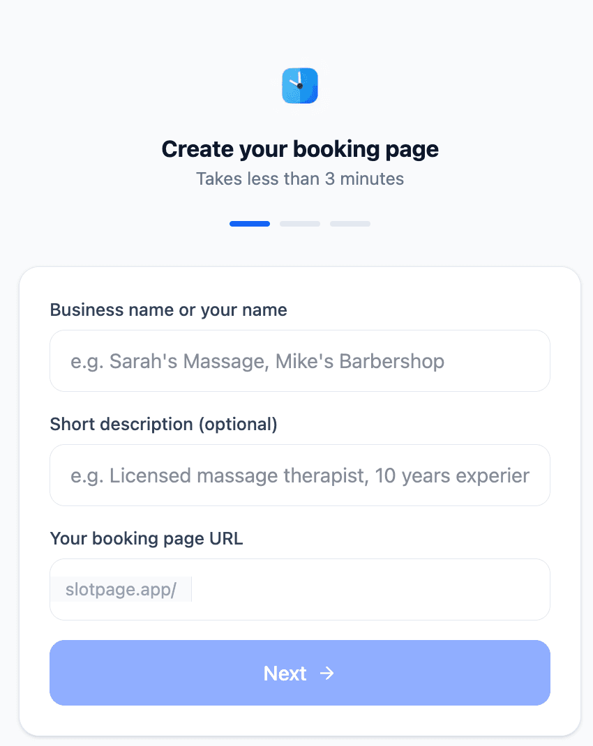 Create your booking page
