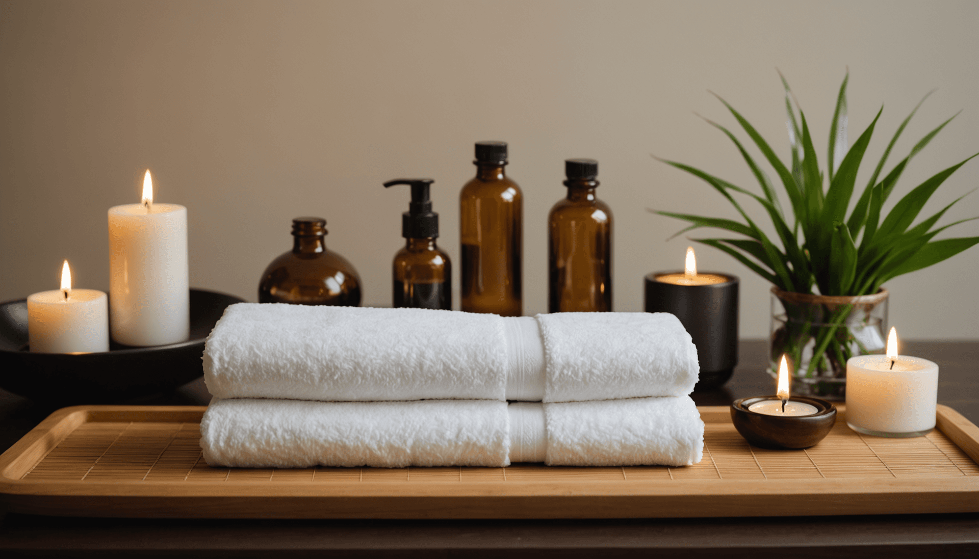 Massage therapy room with online booking on tablet