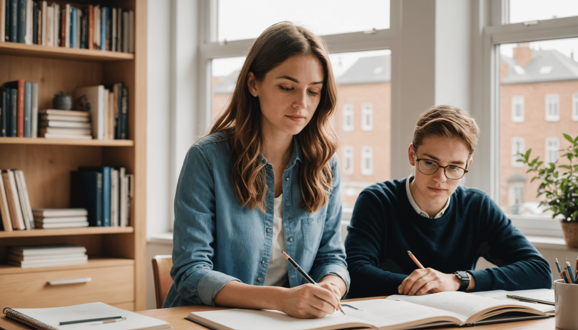 Tutor with student in online learning session