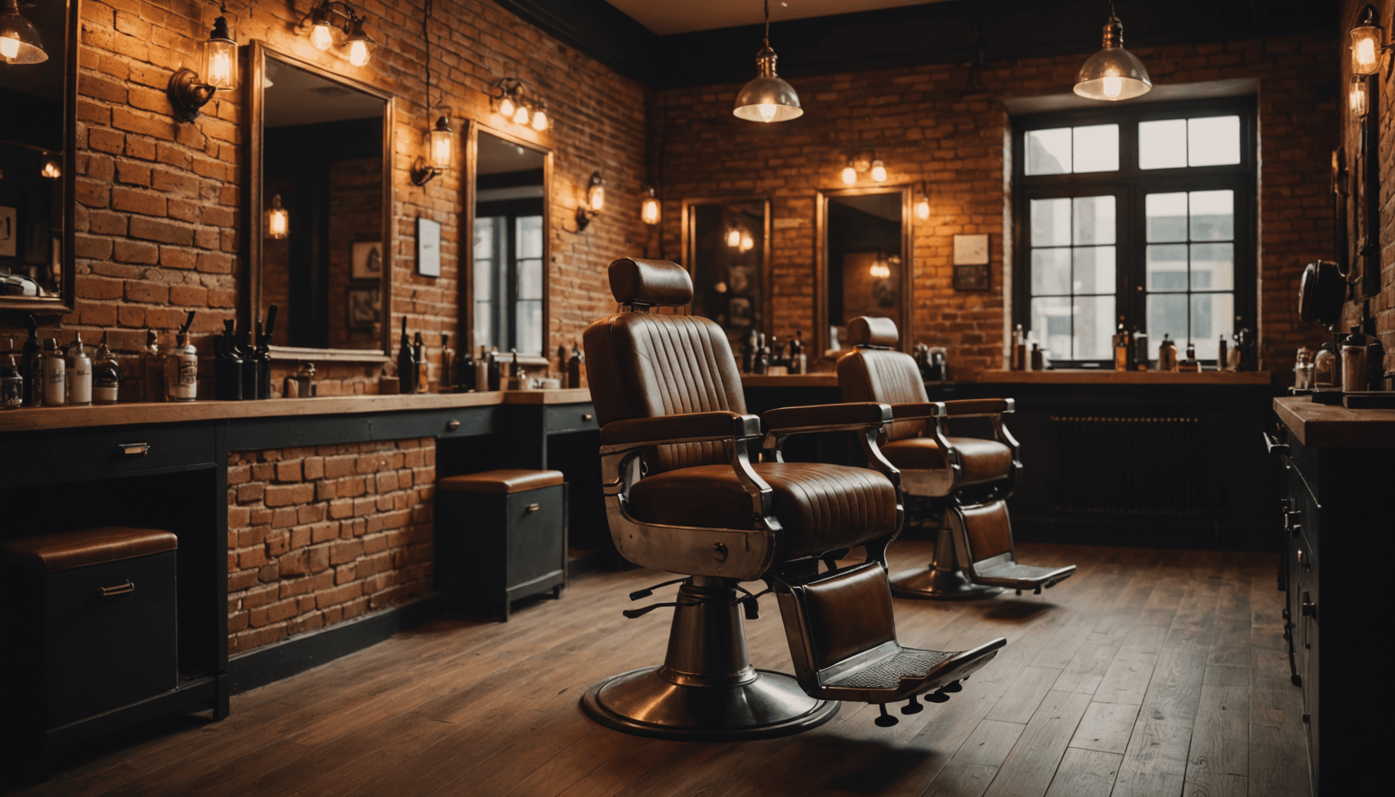 Modern barbershop interior